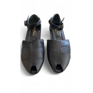 Robert Clergerie Black Leather Wedge Shoes– Size 9 – Like New w/ Dust Bags